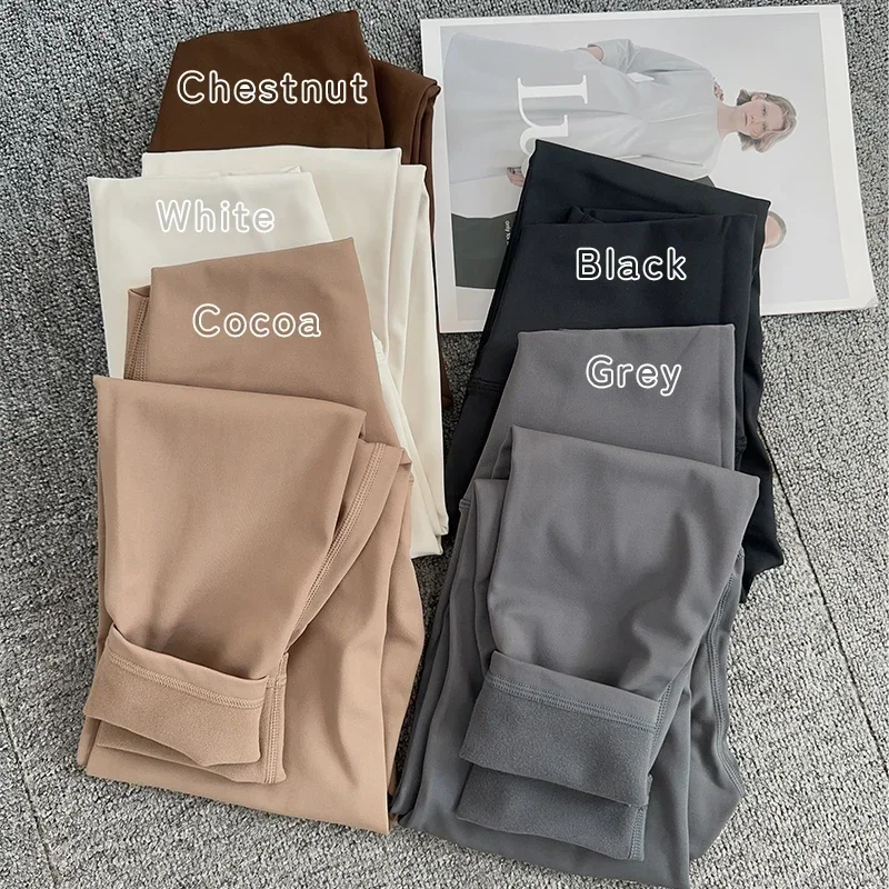 가을 겨울 새로운 높은 허리 꽉 따뜻한 스포츠 레깅스 탄성 슬림 러닝 사이클링 캐주얼 운동 피트니스 요가 바지