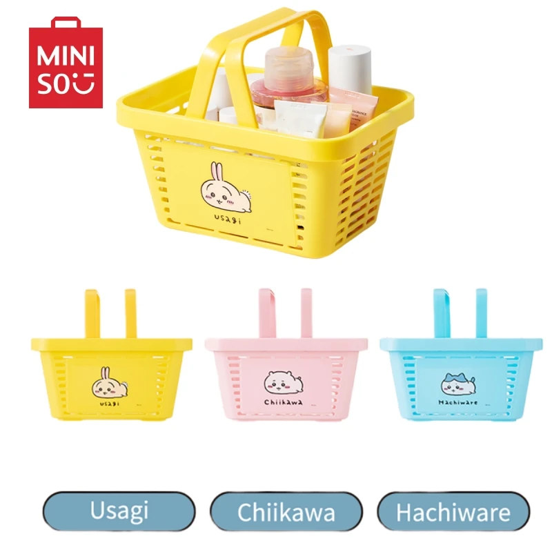 

Настольная корзина для хранения Miniso Chiikawa из аниме, мультяшный домашний контейнер для закусок и прочее, милый подарок на день рождения для детей
