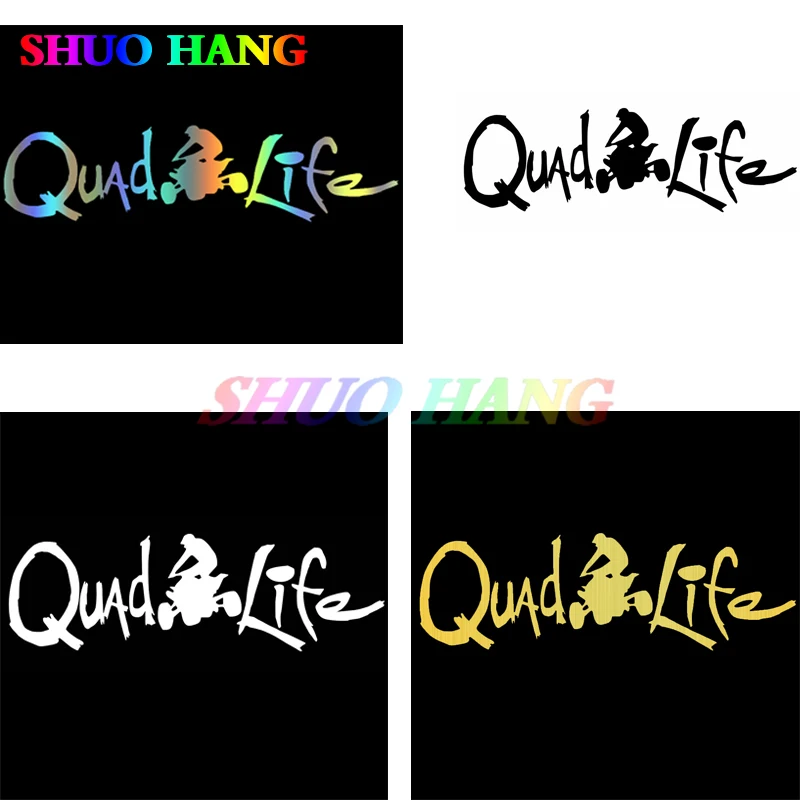 

Car Stickers Vinyl Decals Quad Life Motorcycle Decorative Accessories Windows Bike Helmets PVC
