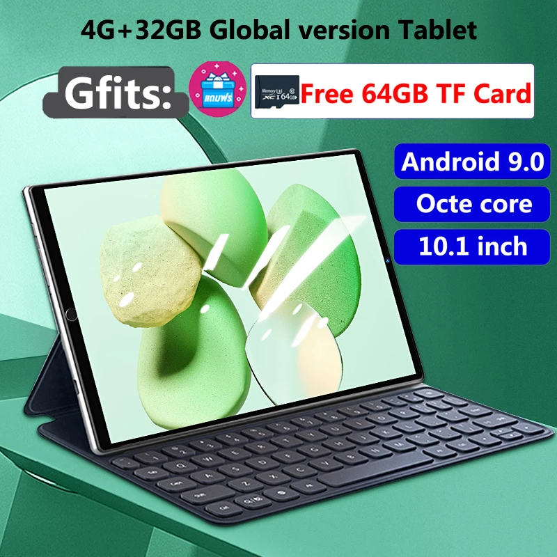 

2023 New Ultra-thin 10.1 Inch tablet Octa Core Android 9.0 4G+32GB+Free 64GB TF card 4G WiFi Tablet PC Dual SIM Dual Camera