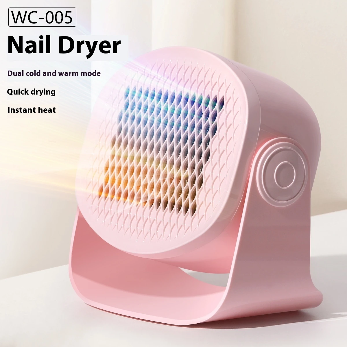 Nail Dryer Machine Quick-Dry Nail Portable Nail Dryer with 180° Rotation Hot-and-Cold Blower for Hand Foot Care - 4