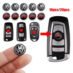 10/20Pcs 14mm Car Key Emblem Stickers Auto Control Key Logo Decals For Volkswagen VW GTI Golf Passat B6 Jetta Touran CADDY Rline