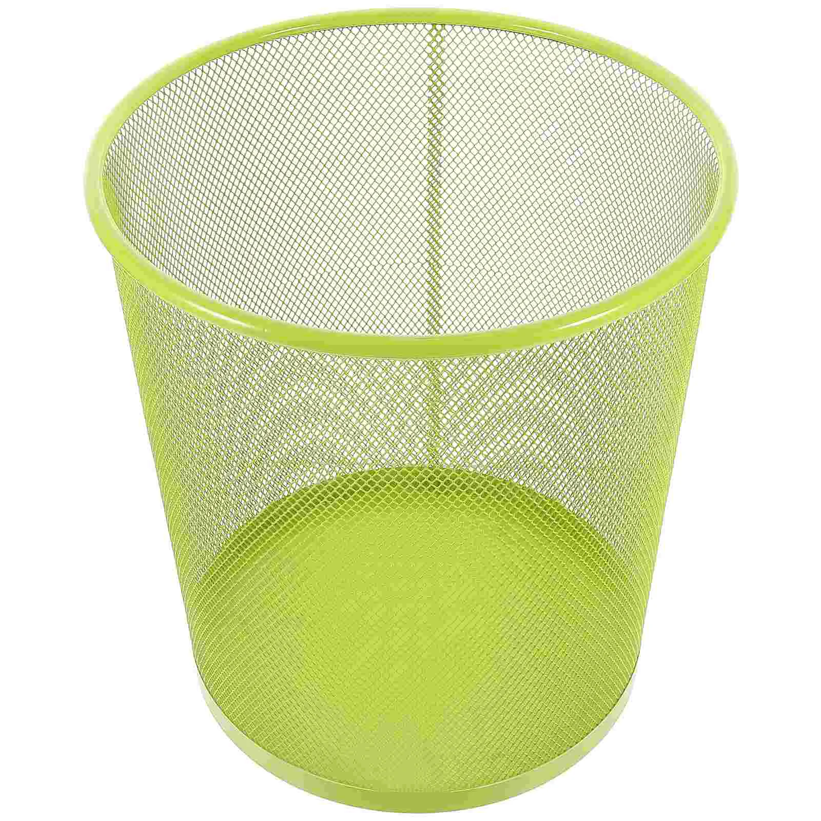 

Trash Can Garbage Restroom Metal Bathroom Little Small Basket Storage Bins Mesh Office