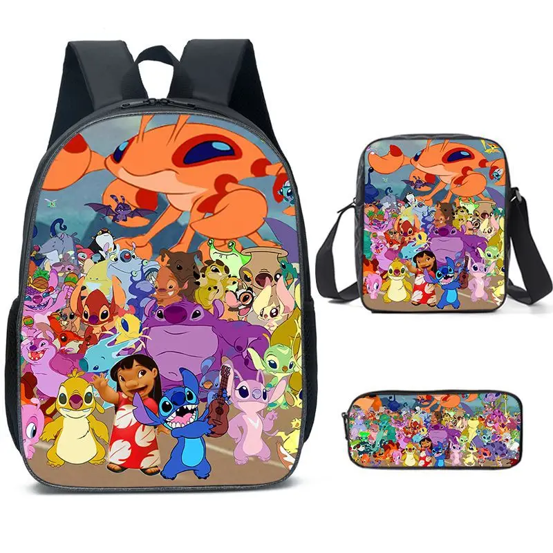 thumbnail image 1 of Disney-mochila de Anime de Lilo & Stitch para niños, Bolsa Escolar con figuras de dibujos animados de una sola capa, bolsa de almacenamiento de viaje, regalos, 1 of 5