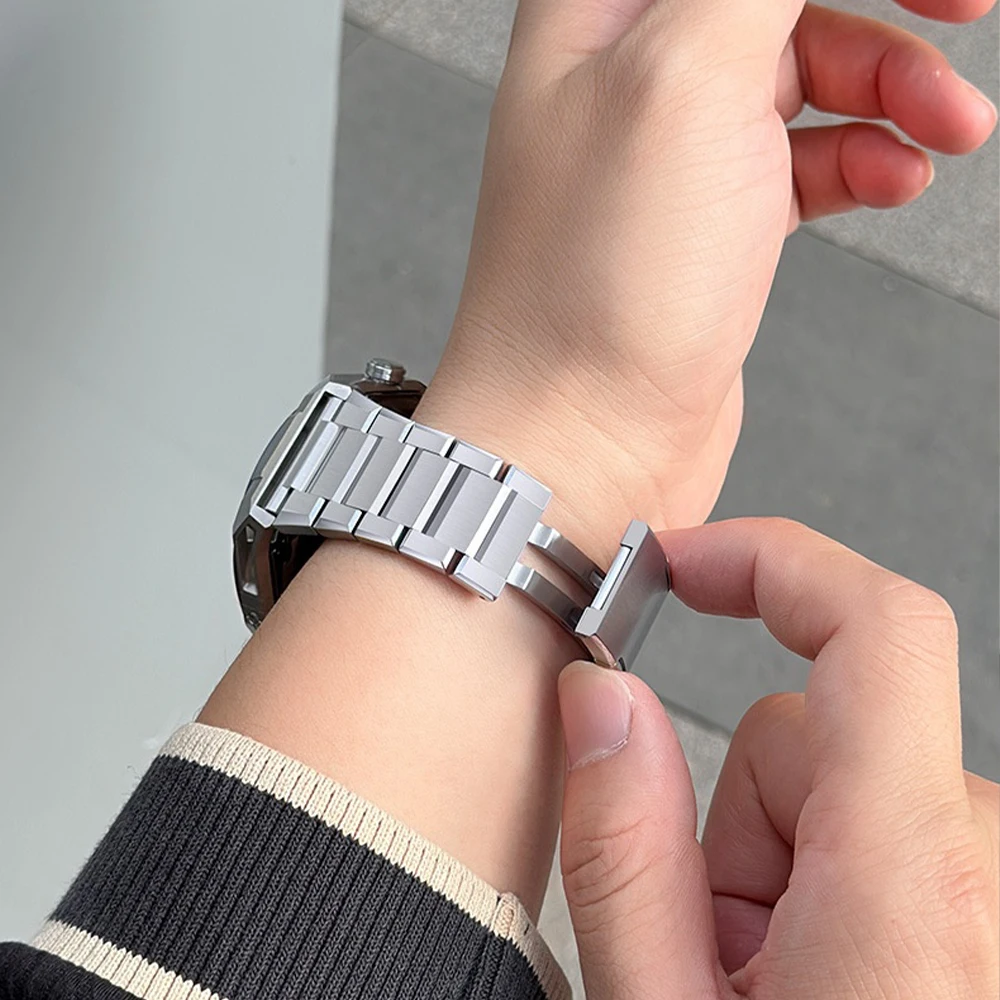 Premium 22MM Titanium Sport Bracelet with Quick Release Button - Men's Style Band
