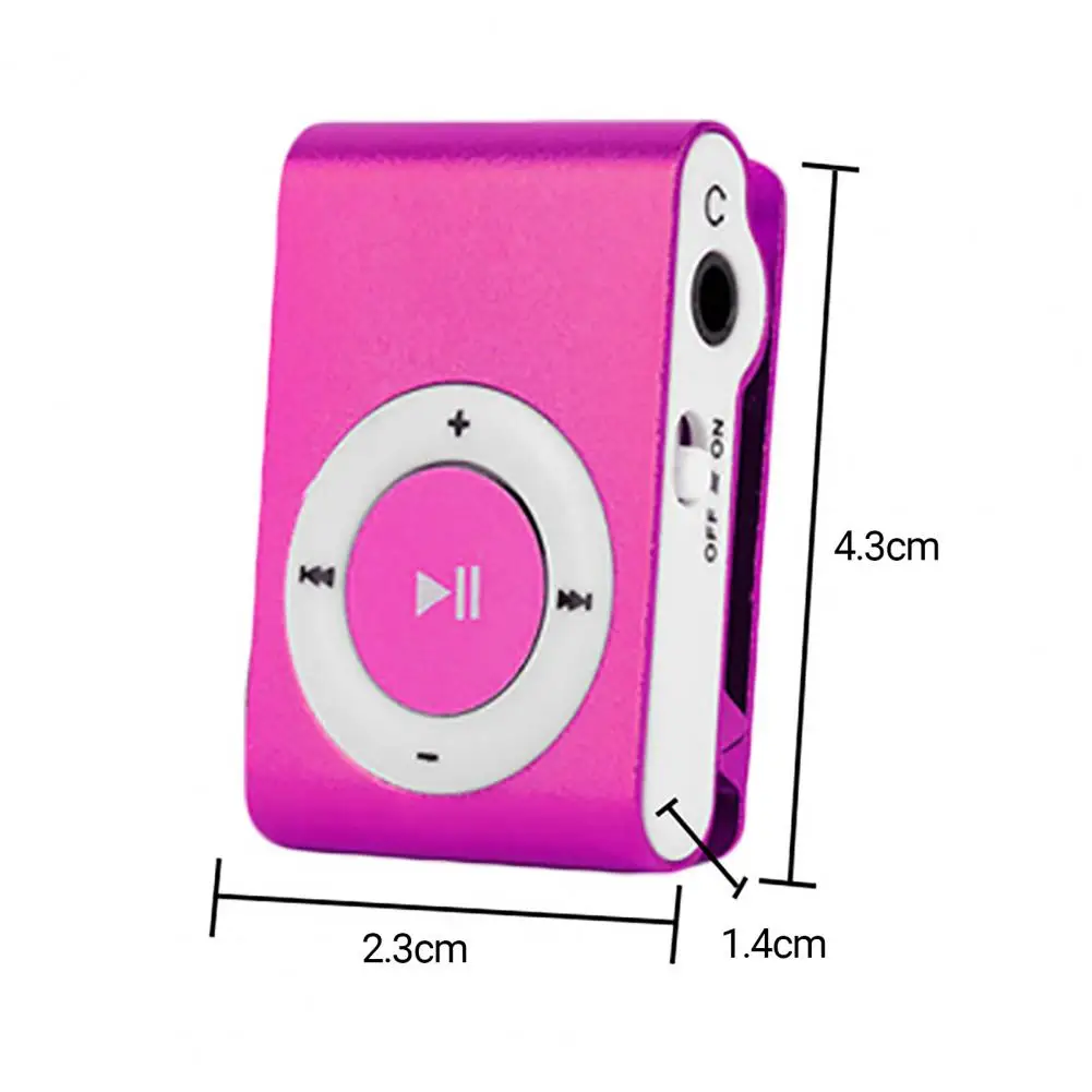 Mini MP3 Portable TF Card SD Card Slot Metal Clip USB Sport Digital Music Walkman Lightweight For Sports Running Citywalk portable music walkman