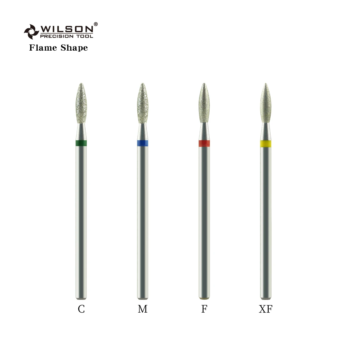 Flame Shape Diamond Bit With Tungsten Carbide Base Pieza De Baja Velocidad Dental Bur