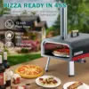 Pizza Oven Outdoor 13" Multi-Fuel Pizza Maker Rotatable Pizza Ovens Portable Wood Fired and Gas Oven 2