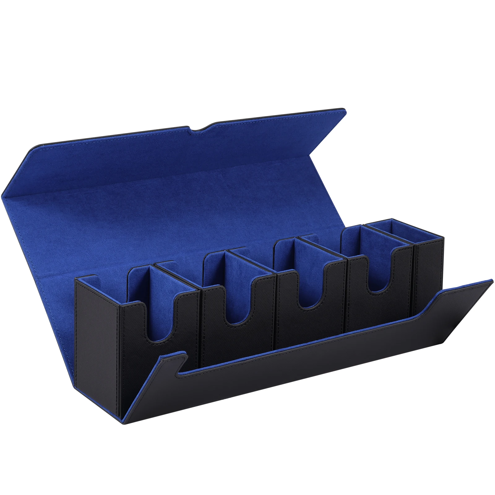

Deck Box 5 in 1 PU Card Deck Box with Dice Tray and 4 Card Deck Cases Strong Magnet Card Deck Case Holds 400 Cards Large