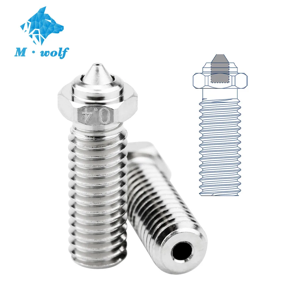 

3d printer Volcano Bimetal Nozzle 0.4/0.6/0.8mm High quality 500°C Volcano Nozzle For Sidewinder X1& X2 Genius Vyper 3d printer