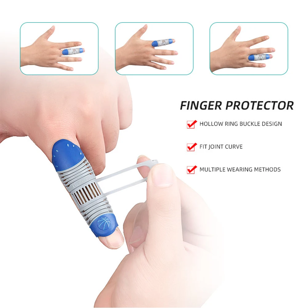 Finger Guard 1Pcs Sport Finger Guard splints Basketball Finger Protector Sport Injuries Basketball Bowling fits Index Middle