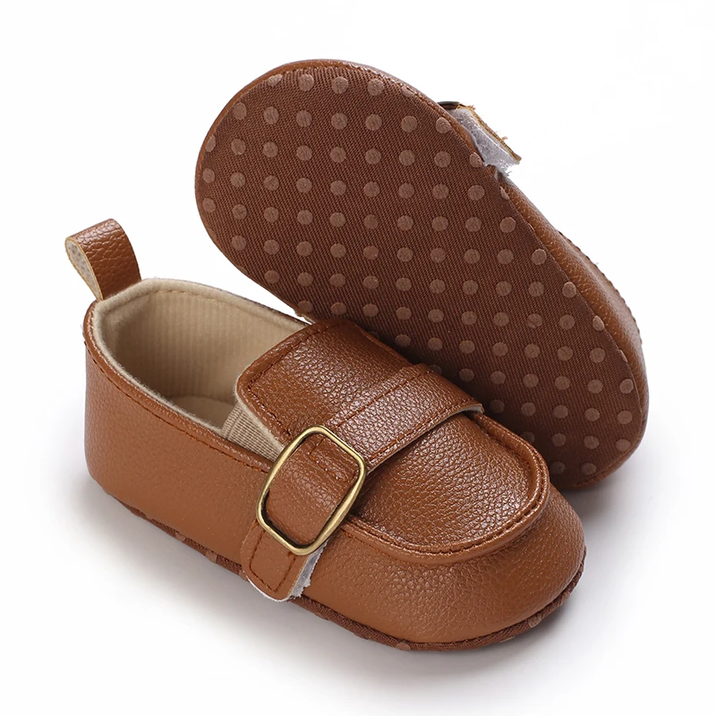0-18M Newborn Baby First Walking Shoes Soft Cow Suede Sole Rubber Non-slip Walking Shoes Newborn Boys Girls Casual Flats - Image 4
