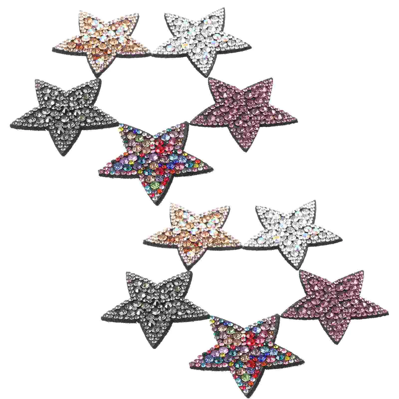 

10pcs Replaceable Hat Patches Diy Coat Patches Star Shape Clothes Patches for Decoration
