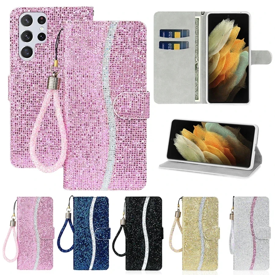 Wallet Flip Leather Case For Samsung Galaxy S25 Edge S24 Ultra S23 Plus S22 S20 FE A16 A17 A26 A35 A36 A55 A56 leather wallet case leather case phone case leather phone case