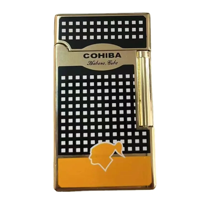 

COHIBA зажигалка Langsheng шлифовальный круг Firestone Зажигалка металлическая ветрозащитная Зажигалка для сигар Мужские аксессуары