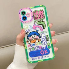  Cartoon Transparent Case For iPhone 11 13 12 14 Pro Max XR Mini X Xs 7 8 Plus SE 2022 2020 Phone Case iPhone11 Clear Back Covers 