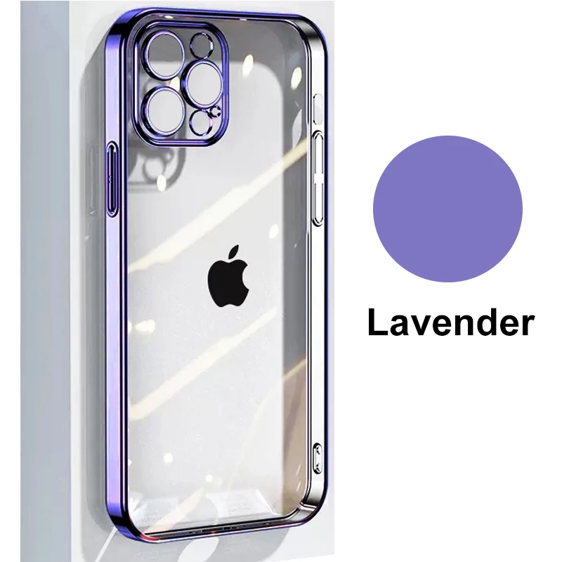 thumbnail image 1 of Original Straight Edge Plating Cover For Apple Clear Case Iphone 11 12 13 14 Pro Max Mini 7 8 Plus Xr Xs X Full Camera Protector, 1 of 5
