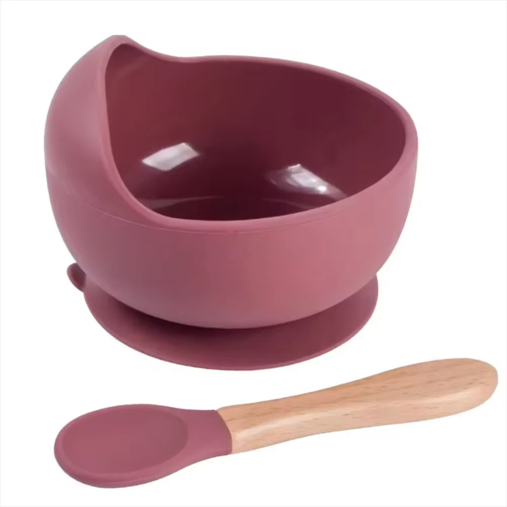 Premium Silicone Baby Feeding Set - Includes Bowl and Spoon (2 Pieces)