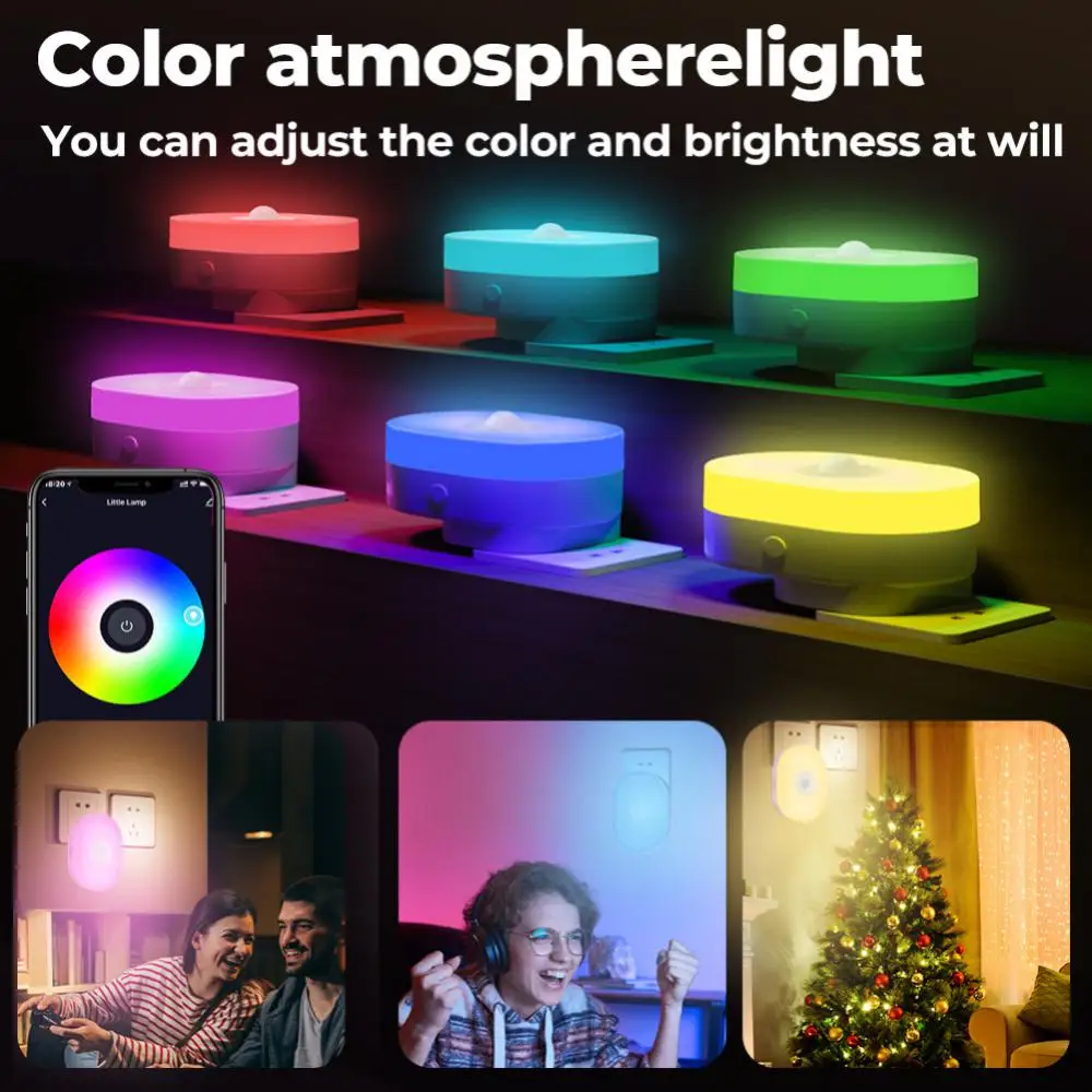 

WiFi Night Light Motion Sensor LED Light USB Chargeable Lamp Tuya Smart Life APP Control Supports Home Alexa