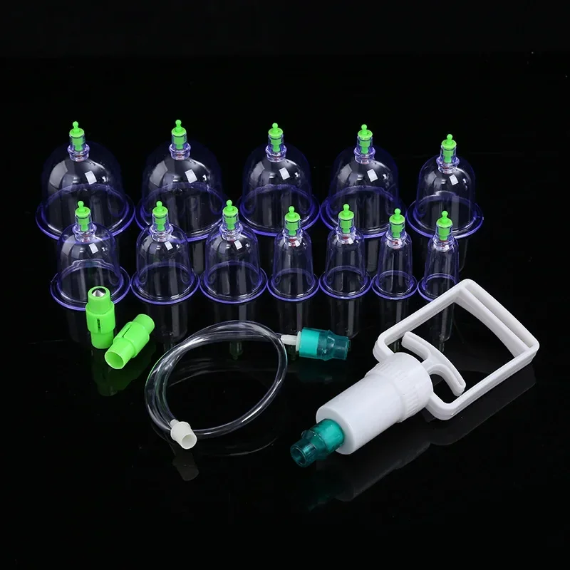 12/6 Pcs Jar Vacuum Cupping Cans Device for Massage Meridian Therapy Acupuncture Anti Cellulite Suction Cup Body Massage Cans 2