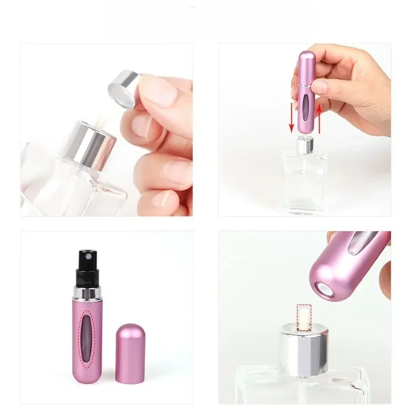 Perfume Bottle 5ml Bottom Charge Refillable for Cosmetics Spray