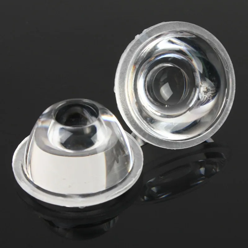 10 Pz/Set 20Mm 10/30/60/90/120 Gradi Vetro Ottico Led Lente Riflettore Collimatore Per 1W 3W 5W Led Lampadina E27 Mr16 Gu10