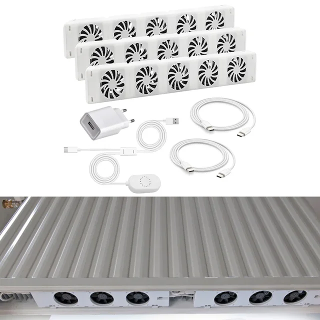Radiator Fan For Smart Radiator Booster Extension Set Ventilator Fan Energy-efficient Fan Heater Heating Cooling System Parts 1
