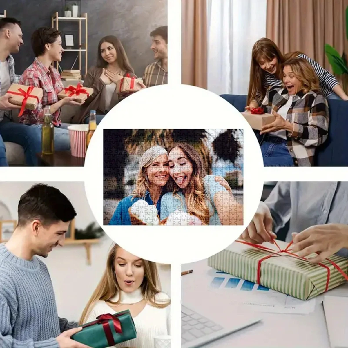 Customized Seaside Couple Photo Puzzle
