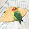 Parrot Bird Wood Perch Stand Platform Rectangle Fan-shaped Shelf Stand Board For Budgie Parakeet Cockatiel Hamster Gerbil Rat 3