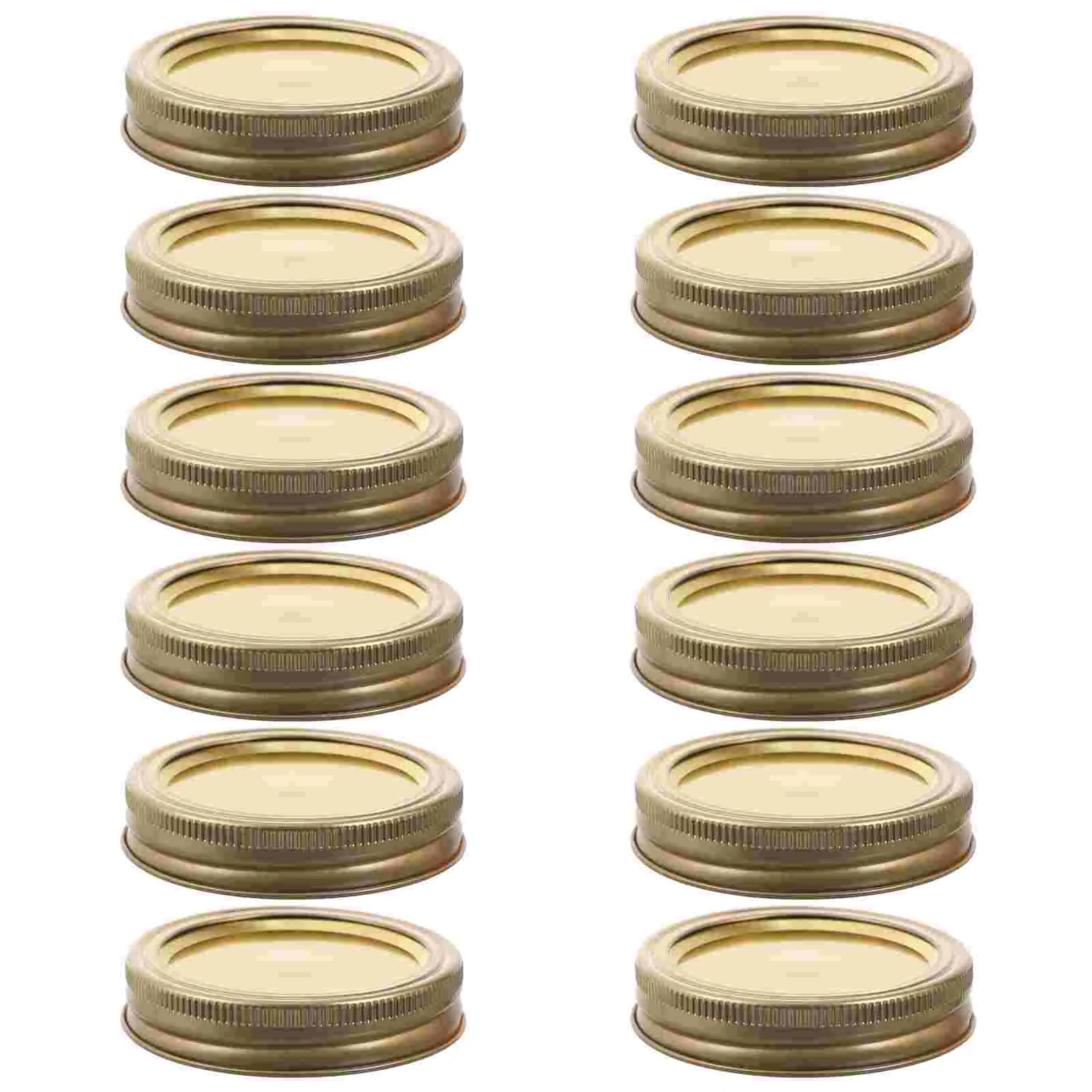

12 Sets Canning Jar Lids Type Jar Lid Cap Rings Set Reusable Canning Lid Cover Tinplate Regular Mouth Jar Lids for Home Kitchen