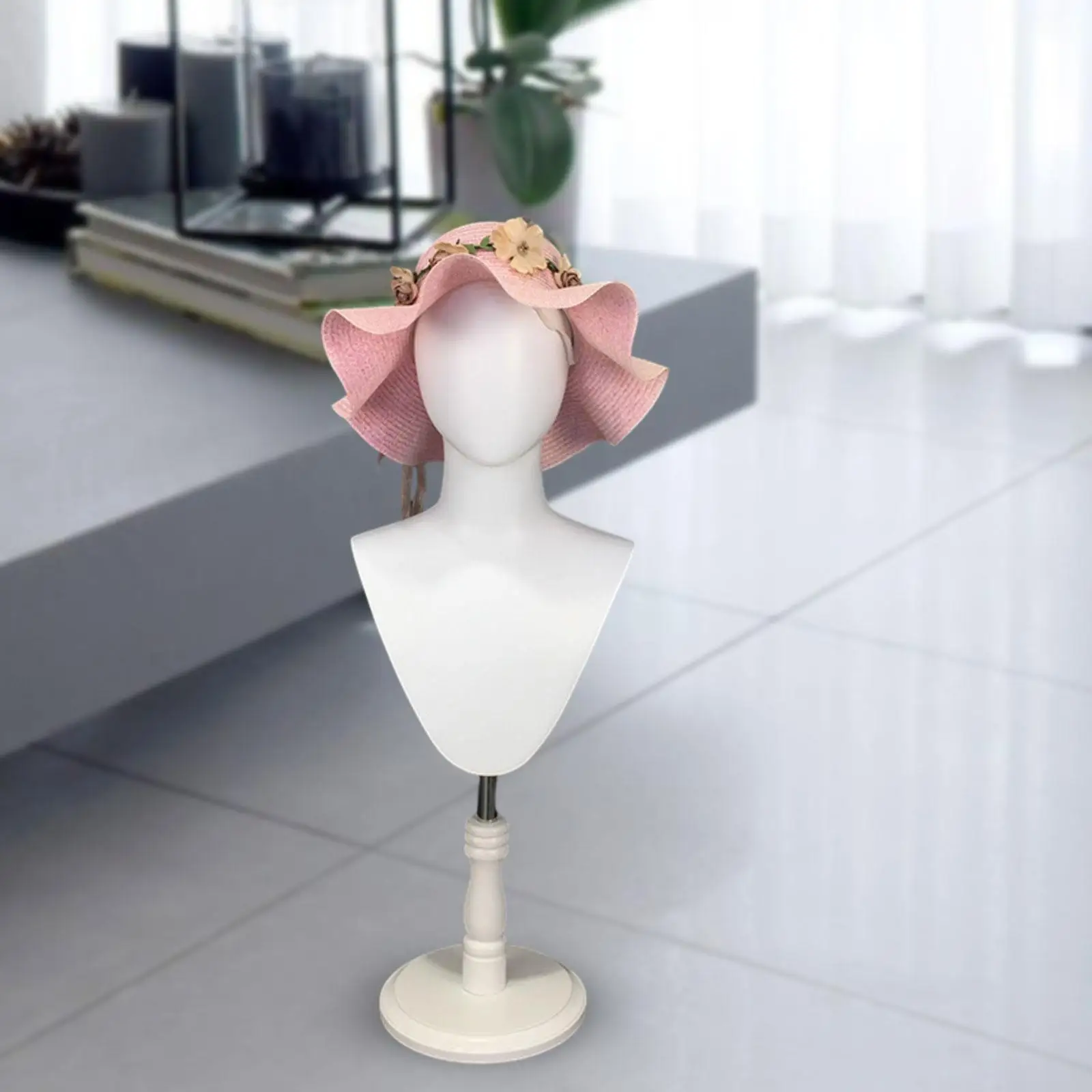 

Female Mannequin Head Practical Adjustable Convenient Head Display Sturdy Lightweight for Shopping Mall Home Salon Display Hair