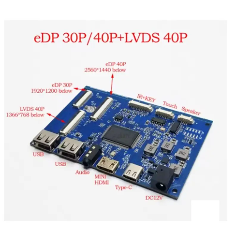 고해상도 LCD 컨트롤러 LVDS EDP LCD 드라이버 보드 - 호환 가능한 TYPE-C 게임 디스플레이 드라이버