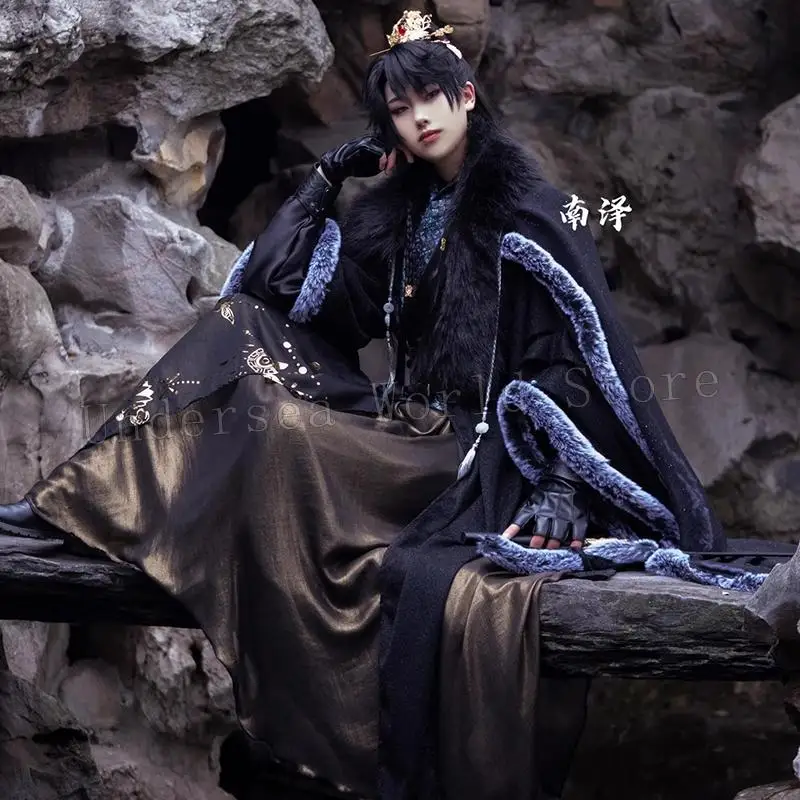 

Костюмы для косплея Erha Mo Ran Tian Guan Ci Fu He Xuan Mo Ran, Костюмные туфли для косплея, парик для женщин и мужчин, искусственный парик на Хэллоуин