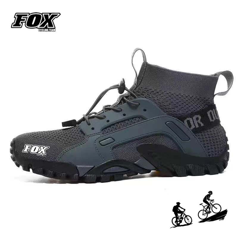 Fox Cycling Team Men Mtb Riding Sneaker Breathable Bike Shoes Bicycle Shoes Self Locking Cleats Dirt Bicycle High Gang cycling shoes