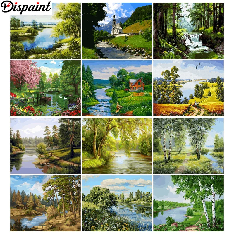 

Dispaint Full Diamond Embroidery Diy 5D Diamond Painting Cross Stitch "Tree Flower Butterflie" Full Drill Home Room Decor