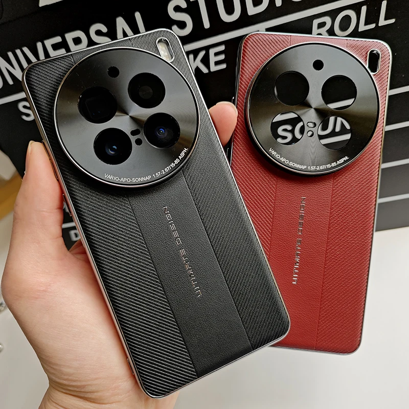 Luxury Fashion Electroplating Leather Case with Hardware Lens Cover and Shockproof Protection