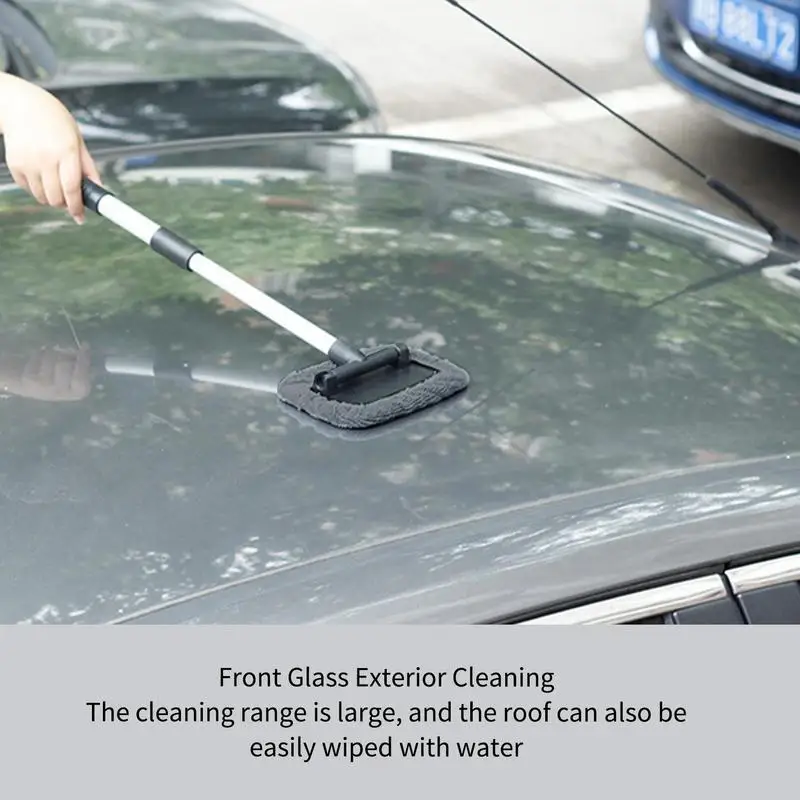 Windshield Cleaner Tool Microfiber Extendable Car Washing Mop With Long  Handle For All-size Cars Car Cleaning Supplies For Car - AliExpress