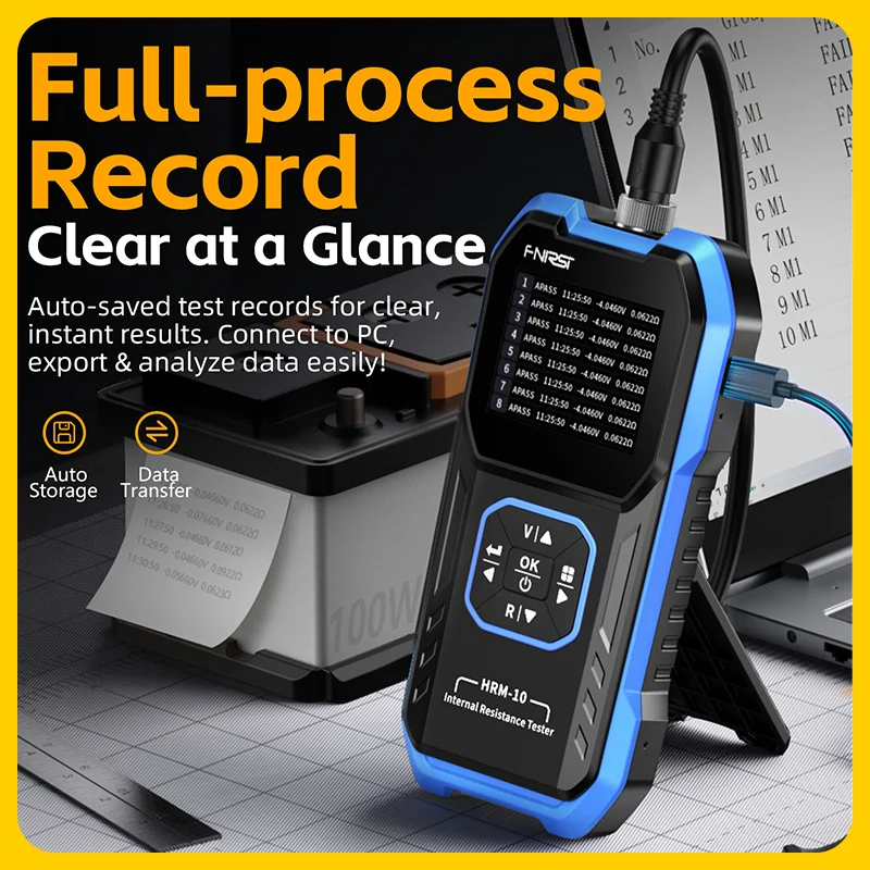 Battery Tester FNIRSI HRM-10 Automotive Tester 18650 High Precision AC Lithium Lead Acid Battery Voltage Internal Resistance Tester