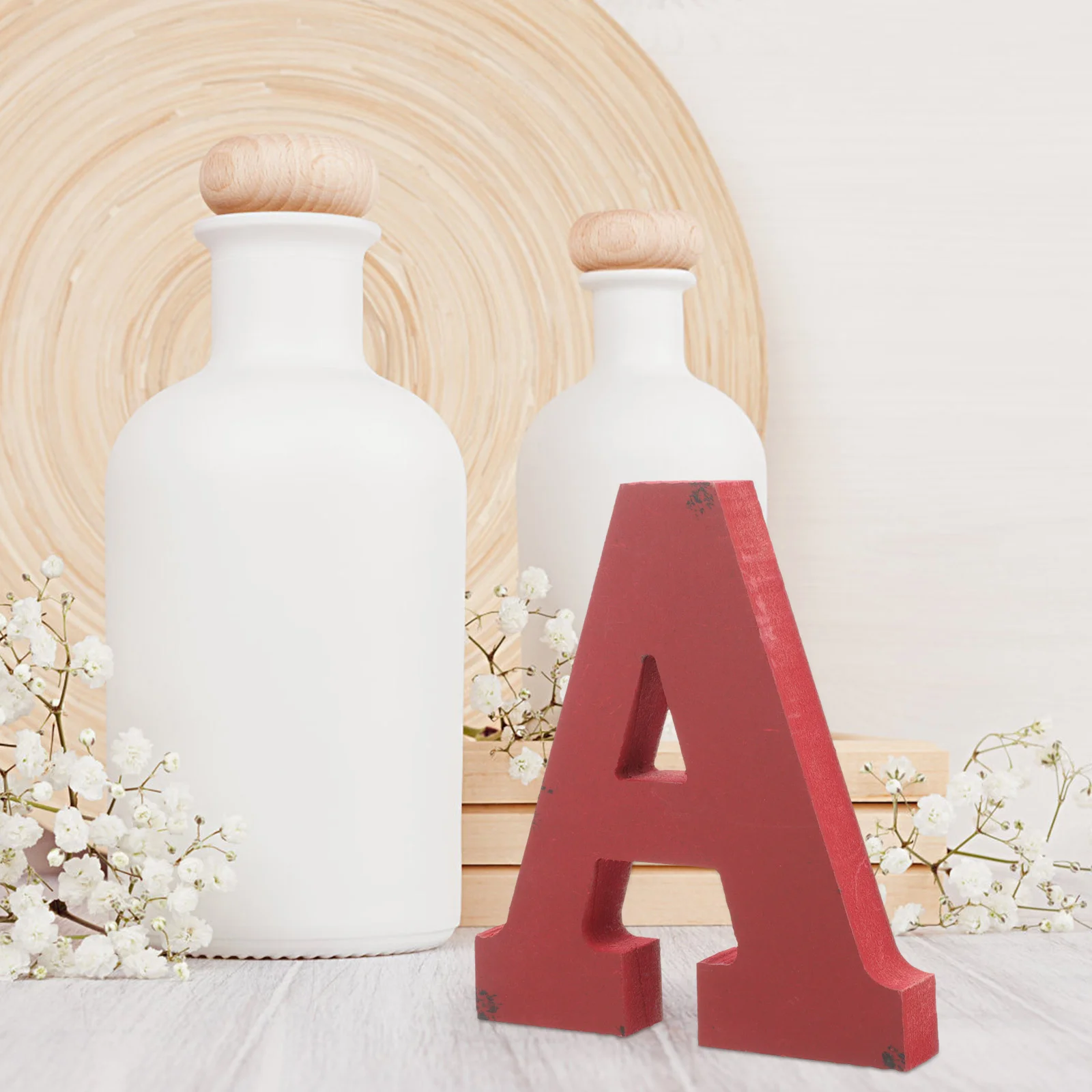 

Wood Decor Wooden Letter Ornaments Sign Letters Delicate Slices Alphabet Decoration Wall Wedding