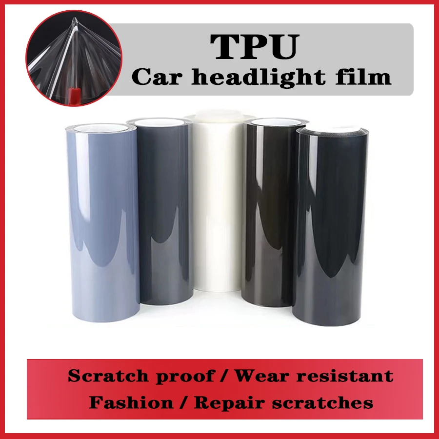 

30CM PPF Paint Protection Photochromic Film UV Color Change Headlight Protection Film Self-healing Anti-scratch Film Accessories