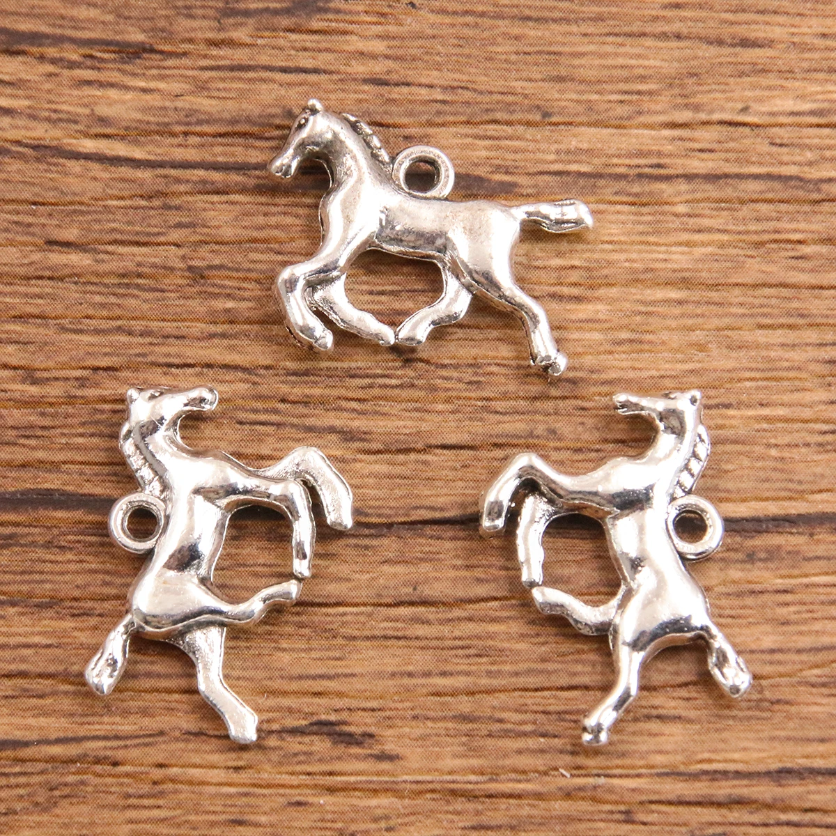 Lot De 4 Breloques Vintage Animaux Plaqué Or - Chien, Cochon, Cheval, éléphant, France