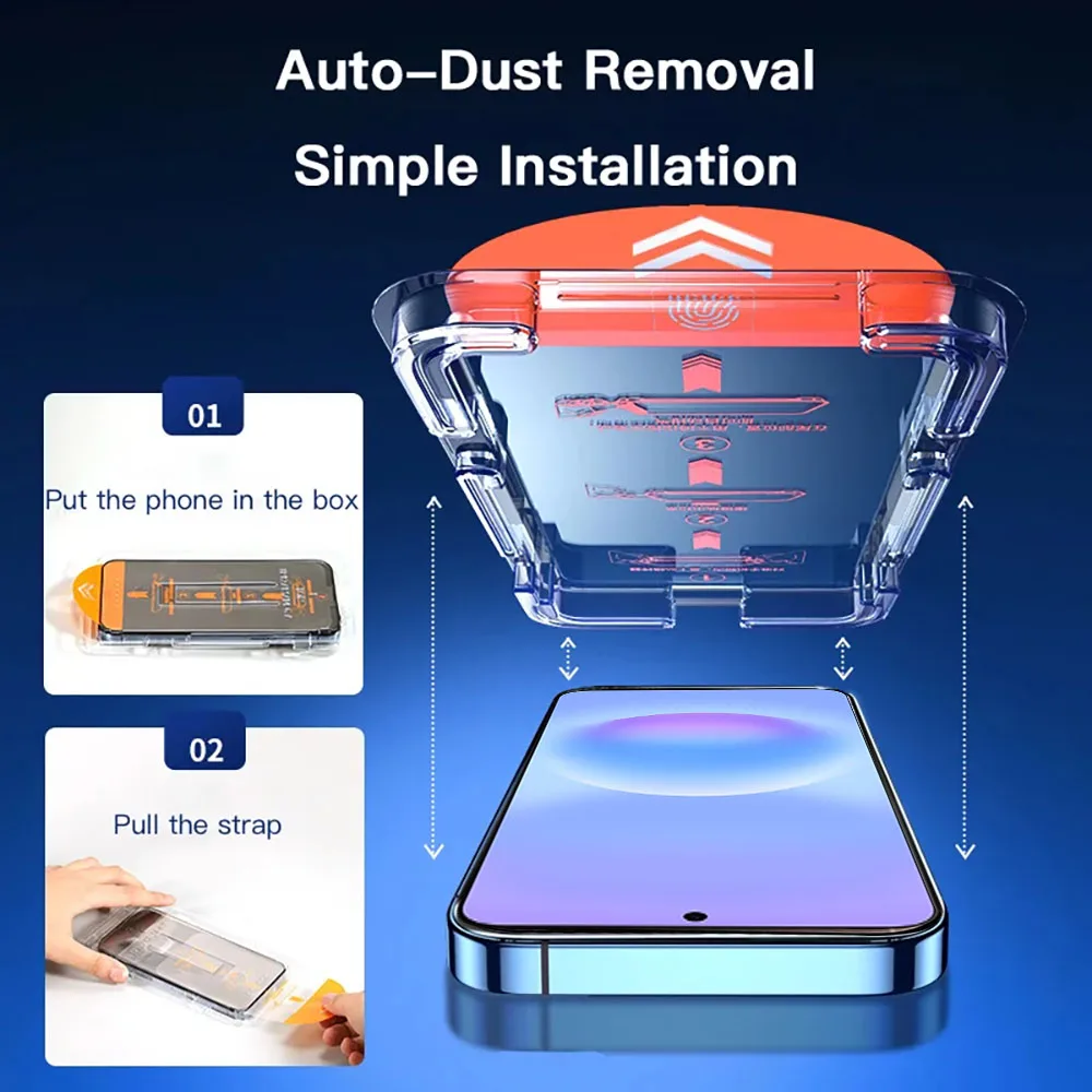 Premium 2-Pack Dust-Free Easy Installation Tempered Glass Screen Protector