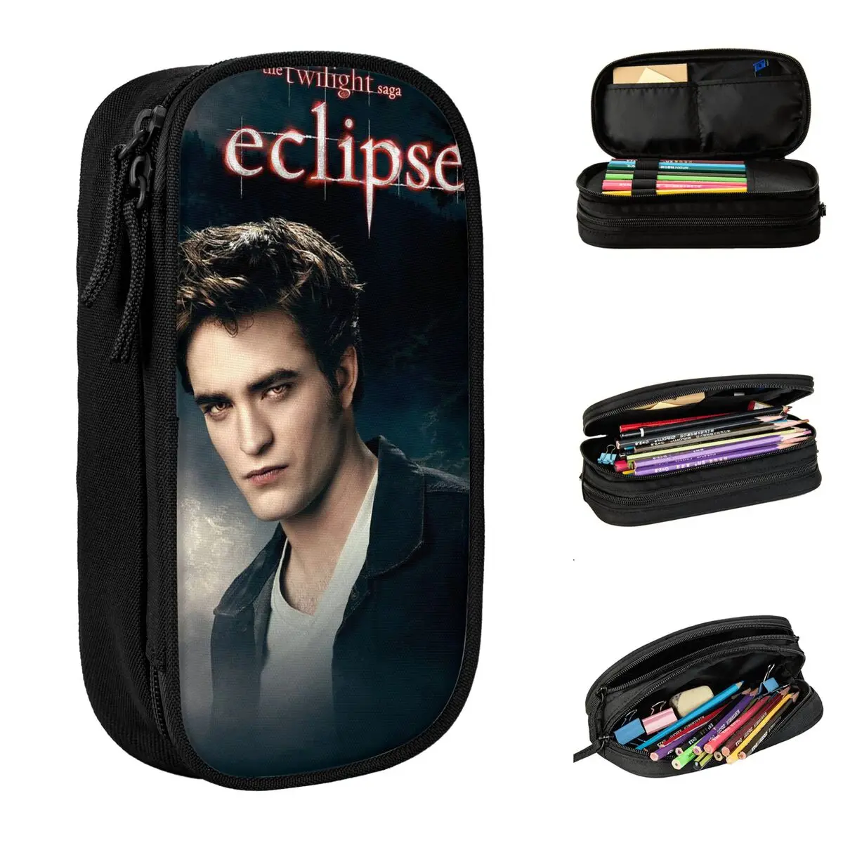 The Twilight Saga Eclipse Movie Pencil Cases Edward Pen Holder Bag Kids Big  Capacity Office Gift Pencil Box - AliExpress, image size:1200x1200