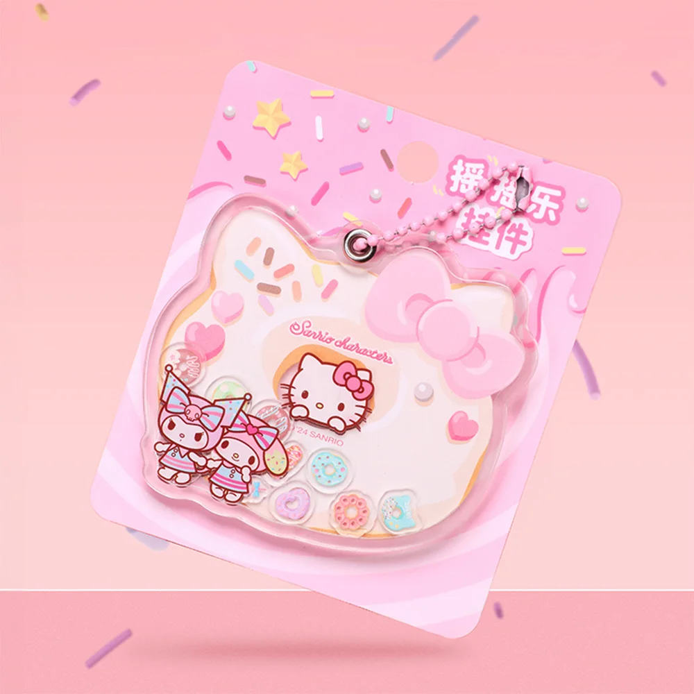Sanrio Acrylic Shaker Keychain Pendant Clear Pattern Smooth Surface Durable Suitable For Decorating Bags Keys Pencil Case 5