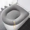 Winter Warm Toilet Seat Cover Mat Bathroom Toilet Pad Cushion with Handle Thicker Soft Washable Closestool Warmer Accessories 3