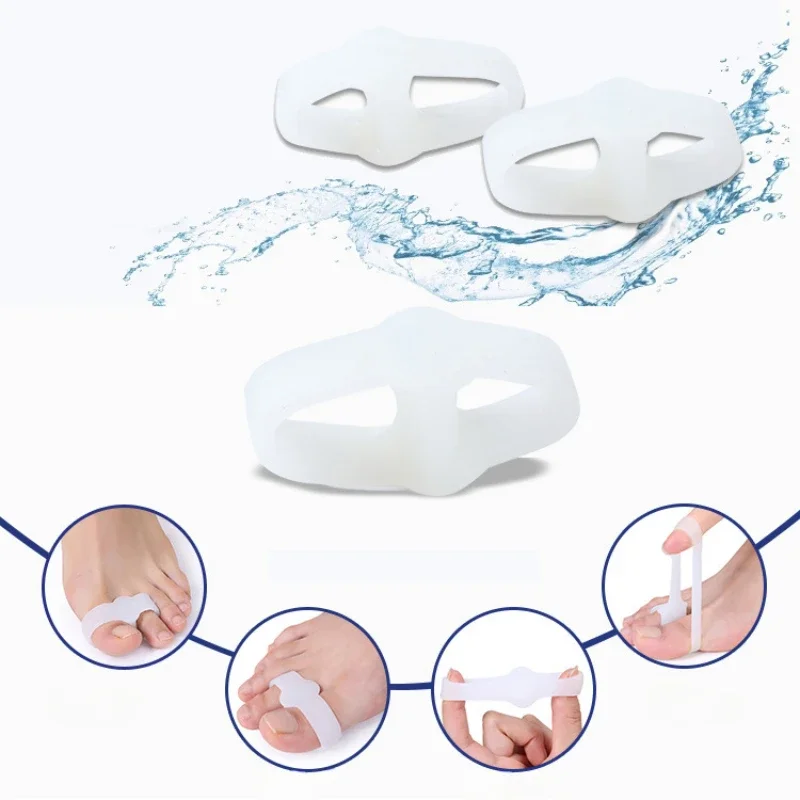 3 Types Soft Elastic Toe Separator Silicone Hallux Valgus Orthopedic Protector Thumb Corrector Spacers Bunion Relief Foot Care toe separators toe corrector toe protector