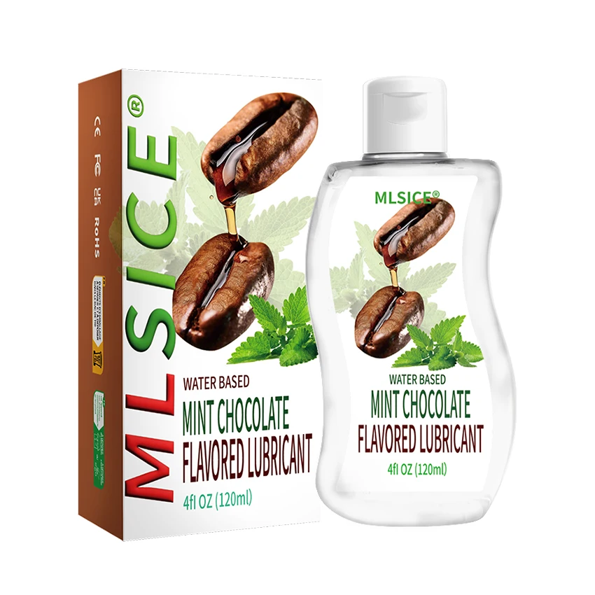 4 Options of Chocolate Flavor Sex Oil Body Lubricant Sexual Lube for Couples Man Woman ,120ml Per Bottle