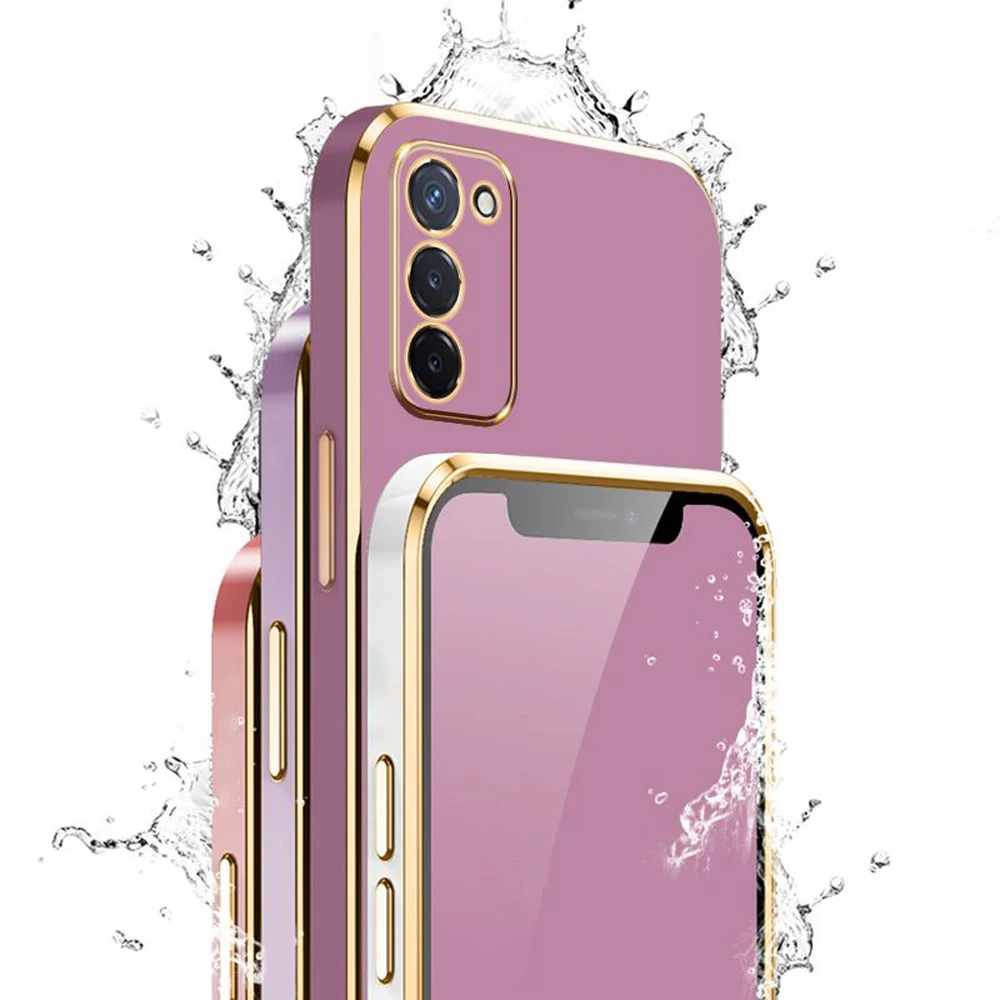 Luxurious Square Plating Shockproof Back Cover Phone Case