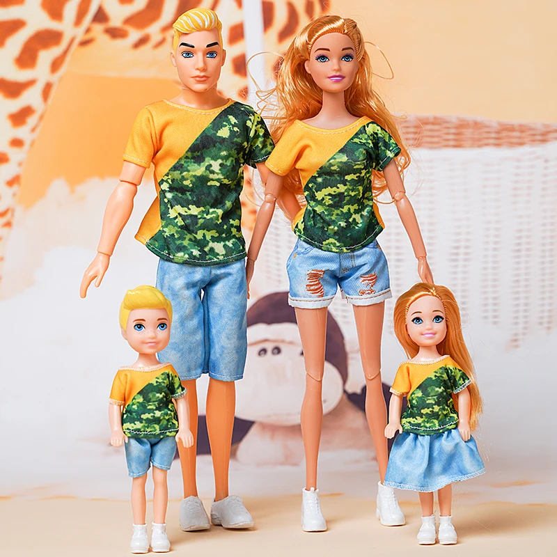 Barbie Família feliz gramática mamã Midge & Baby com jeans vestido