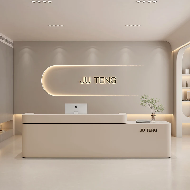 Office Reception Desk White Study Salon Luxury Counter Computer Shop Reception Desk Lectern Small Escritorio Bar Furniture